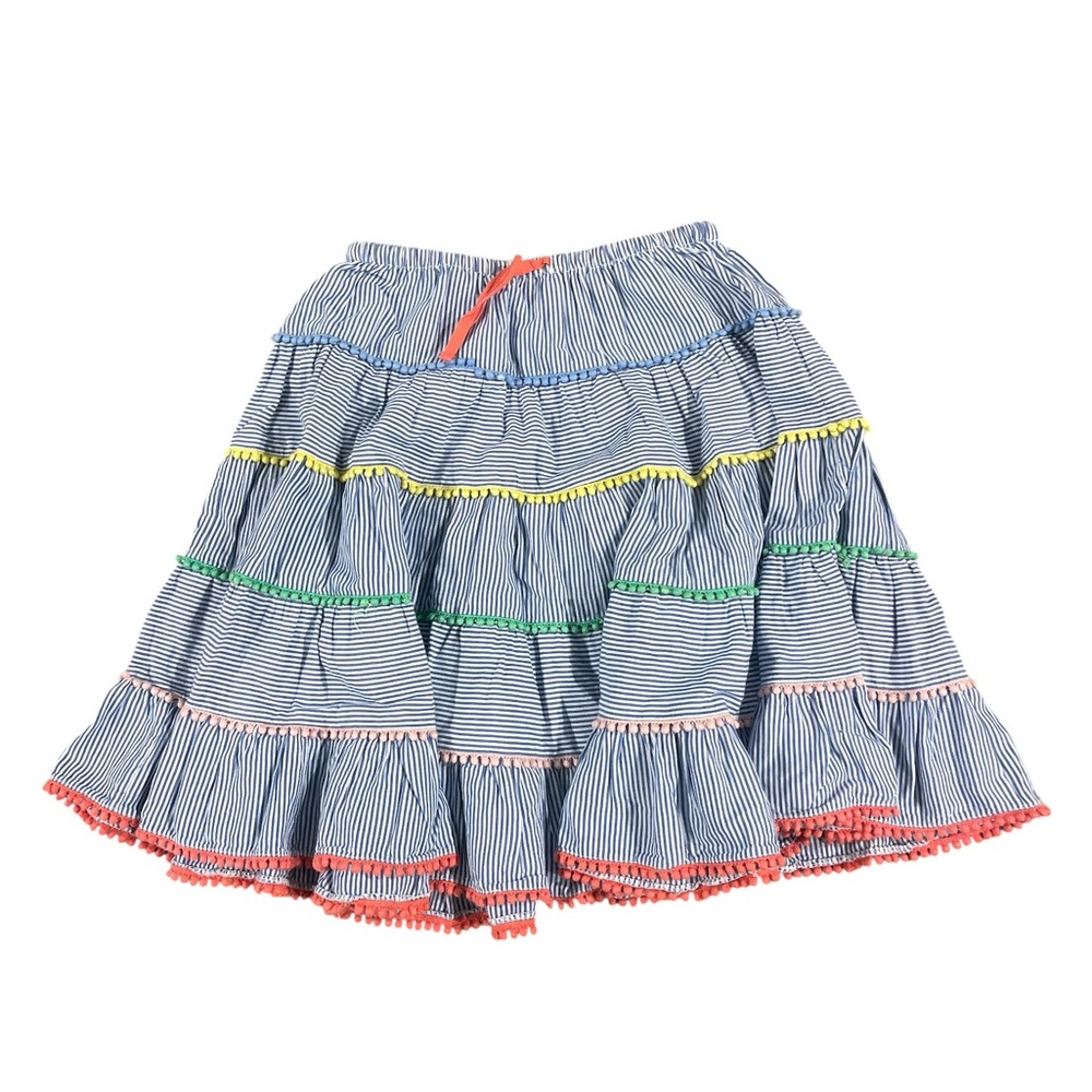 Mini Boden Striped Colorful Bobble Skirt